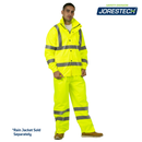 Hi-Vis Yellow Rain Pants with Reflective Strips
