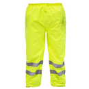 Hi-Vis Yellow Rain Pants with Reflective Strips