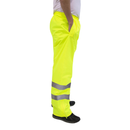 Hi-Vis Yellow Rain Pants with Reflective Strips