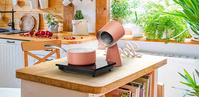 Campana extractora portátil mini de escritorio Ciarra HOOD TO GO Orangina