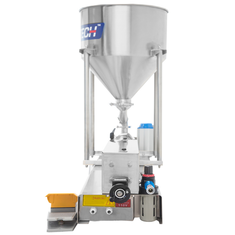 High Viscosity Tabletop Paste Piston Filler with Ball Valve - 316 SS – 1000ml