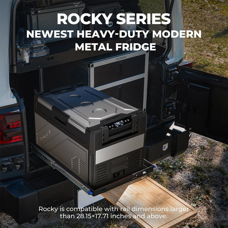 Refrigerador portátil BougeRV Rocky 55QT de 12 V y dos zonas