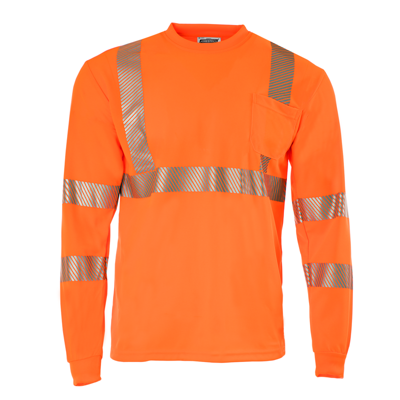 Hi-Vis Heat Transfer Reflective Safety Long Sleeve Shirt