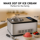 Whynter 2.1 Quart Automatic Ice Cream Maker with Built-In Compressor | ICM-200LS