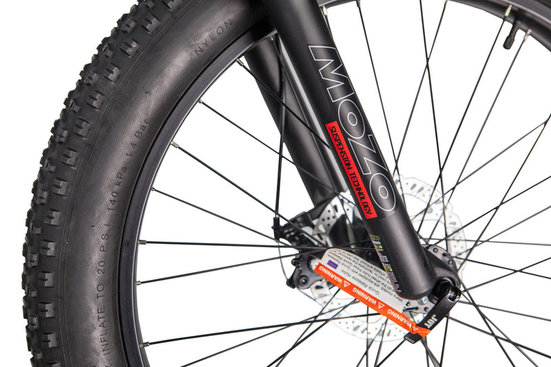 GlareWheel EB-PR 26" Fat Tire Electric Mountain Bicycle - Black