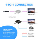 Extensor HDMI 4K Balun sobre cable de fibra óptica, HDR10, ARC y RS-232 hasta 40 km: de uno a muchos (transmisor y receptores se venden por separado) 