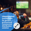 Extensor HDMI 4K Balun sobre cable de fibra óptica, HDR10, ARC y RS-232 hasta 40 km: de uno a muchos (transmisor y receptores se venden por separado) 