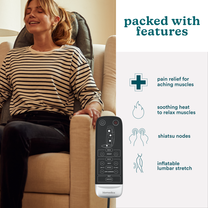 Homedics Total Recline Shiatsu Massage Cushion