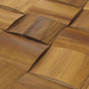 Iroko Big Straw Mesh-mounted Wood Mosaic Wall Tile - Livfloors Collection