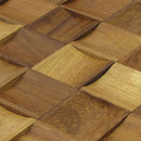 Iroko Prolate Mesh-mounted Wood Mosaic Wall Tile - Livfloors Collection