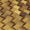 Iroko Straw Mesh-mounted Wood Mosaic Wall Tile - Livfloors Collection