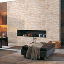 Ivory Ledger 3D Panel 6"x24" Natural Travertine Wall Tile - Full Truckload