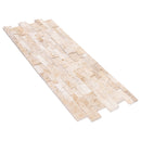 Ivory Ledger 3D Panel 6"x24" Natural Travertine Wall Tile - Full Truckload