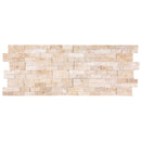 Ivory Ledger 3D Panel 6"x24" Natural Travertine Wall Tile - Full Truckload