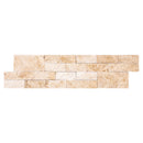 Ivory Ledger 3D Panel 6"x24" Natural Travertine Wall Tile - Full Truckload