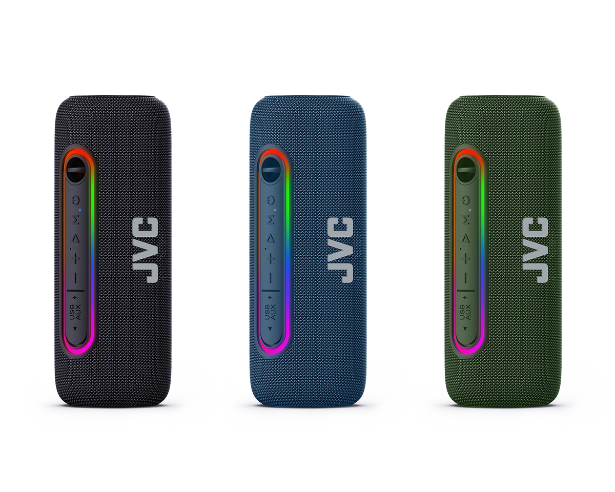 JVC Illuminated Portable Wireless Speaker with 20W max outputs
