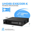 Extensor de matriz HDMI 8x8 y HDBaseT sobre cable CAT5e/6/7 (UHD88-EXB230R-K)