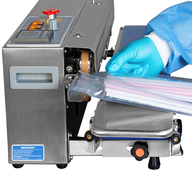 Left-To-Right Stainless Steel Digital Continuous Band Sealer 730