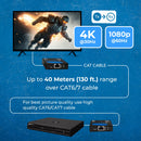 Extensor HDMI 4K sobre CAT6/7 RJ45 4K a 30 Hz hasta 40 m y 1080p hasta 70 m (EX-230PRO)