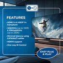 Extensor HDMI 4K sobre CAT6/7 RJ45 4K a 30 Hz hasta 40 m y 1080p hasta 70 m (EX-230PRO)