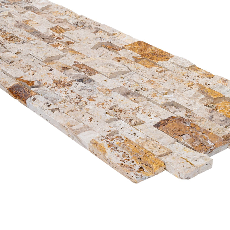 Leonardo Onyx Ledger 3D Panel 6"x24" Natural Marble Wall Tile - Full Truckload