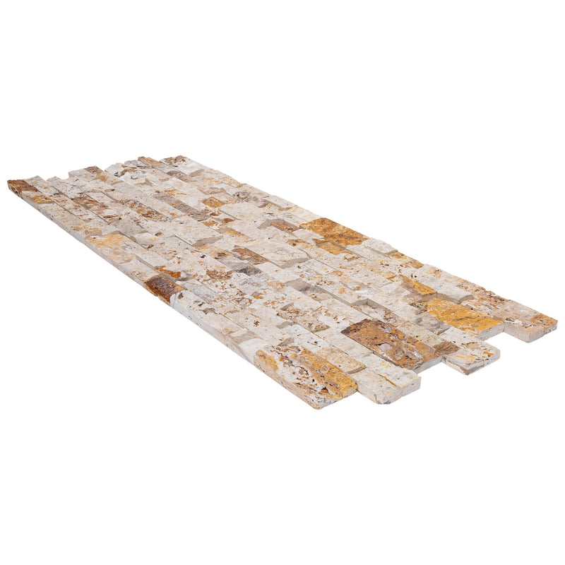 Leonardo Onyx Ledger 3D Panel 6"x24" Natural Marble Wall Tile - Full Truckload