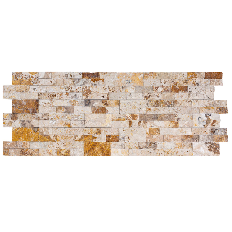 Leonardo Onyx Ledger 3D Panel 6"x24" Natural Marble Wall Tile - Full Truckload