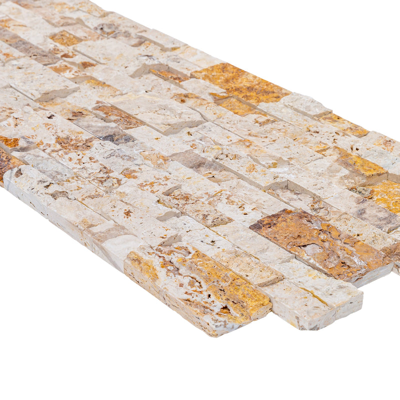 Leonardo Onyx Ledger 3D Panel 6"x24" Natural Marble Wall Tile - Full Truckload