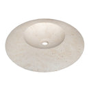 Light Travertine Natural Stone UFO Shape Above Vanity Bathroom Sink Honed