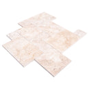 Light Antique Travertine Pattern Tumbled Pavers - Full Truckload