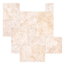 Light Antique Travertine Pattern Tumbled Pavers - Full Truckload