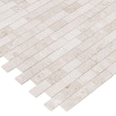 Mayra White Limestone Brushed Mosaic Floor and Wall Tile - Livfloors Collection