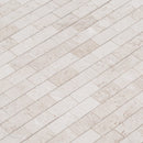 Mayra White Limestone Brushed Mosaic Floor and Wall Tile - Livfloors Collection