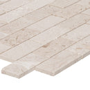 Mayra White Limestone Brushed Mosaic Floor and Wall Tile - Livfloors Collection