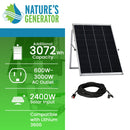Nature's Generator Lithium 3600 Solar Generator and Transfer Switch