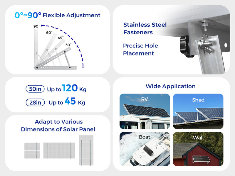 Renogy 50Inch Tilt Mount Brackets