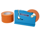 Manual Bag Taper with 10 Orange Self-Adhesive 3/8” Tape Rolls