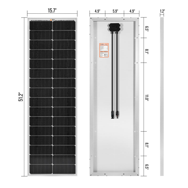Rich Solar MEGA 100 SLIM | 100 Watt Slim Solar Panel