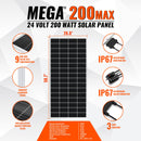 Rich Solar MEGA 200 MAX | Panel solar de 200 vatios y 24 voltios