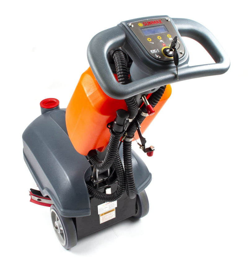 RT15 14" Commercial Compact Floor Scrubber Machine, 14500 sqft/h, 4-Gal Sewage Tank, Efficient Cleaning for Hard Floors