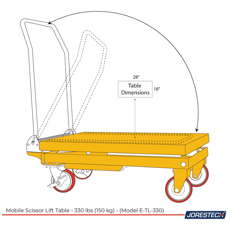 Mobile Scissor Lift Table – 330 Lbs (150 kg)