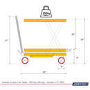 Mobile Scissor Lift Table – 330 Lbs (150 kg)