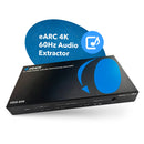 Extractor de audio EARC 4K a 60 Hz, reductor de escala HDMI I/D con mezcla descendente y compatibilidad con ARC 2.0, ancho de banda de 18 Gbps (HDA-939) 