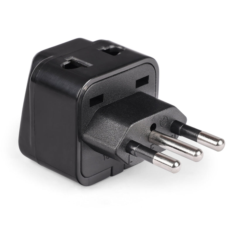 Adaptador de viaje para Italia y Libia - 2 en 1 - Tipo L - Diseño compacto (DB-12A)