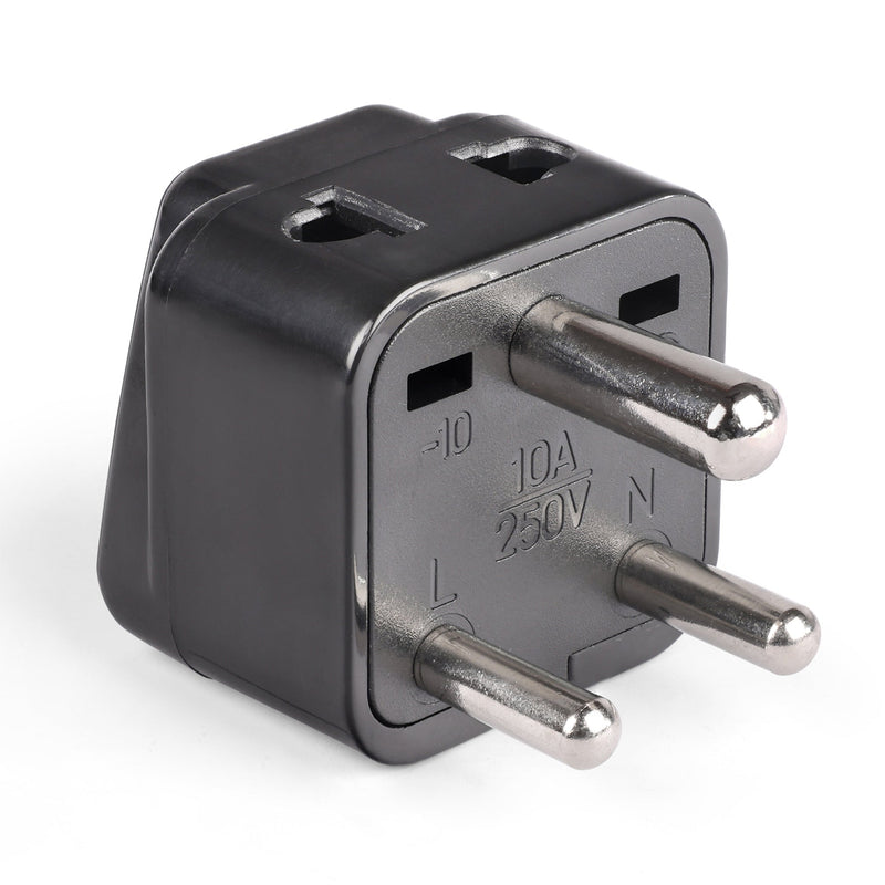 Adaptador de viaje para India y Nepal - 2 en 1 - Tipo D - Diseño compacto (DB-10)