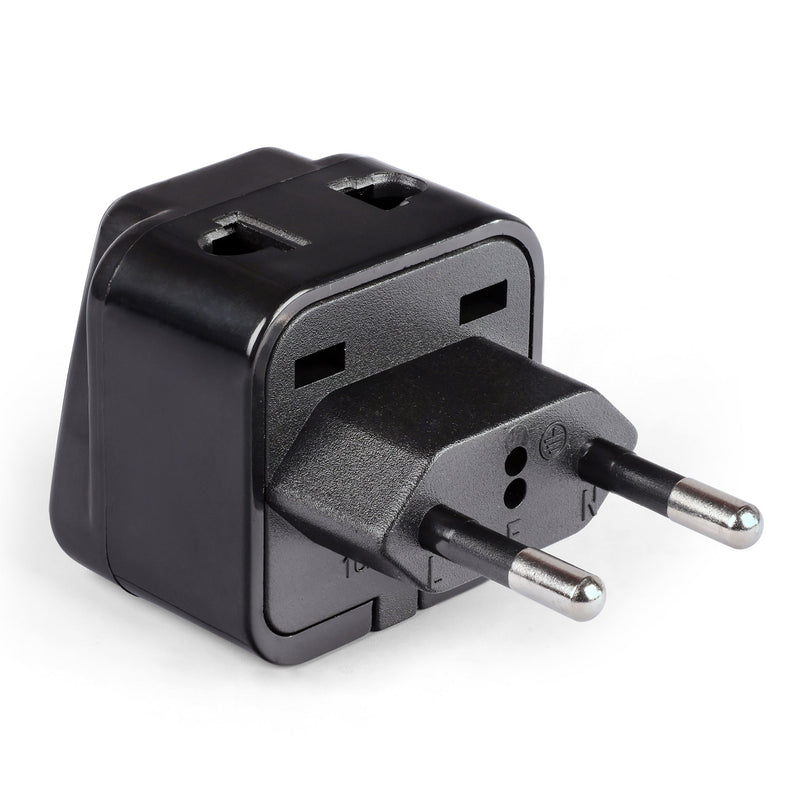Adaptador de viaje europeo - 2 en 1 - Tipo C - Diseño compacto (DB-9C)