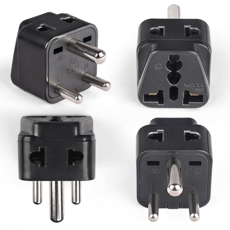 Adaptador de viaje para India y Nepal - 2 en 1 - Tipo D - Diseño compacto (DB-10)
