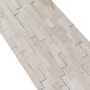 Mayra White Ledger Multi-surface 3D Panel 6"x24" Marble Wall Tile - Full Truckload