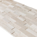 Mayra White Ledger Multi-surface 3D Panel 6"x24" Marble Wall Tile - Full Truckload