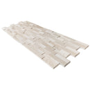 Mayra White Ledger Multi-surface 3D Panel 6"x24" Marble Wall Tile - Full Truckload